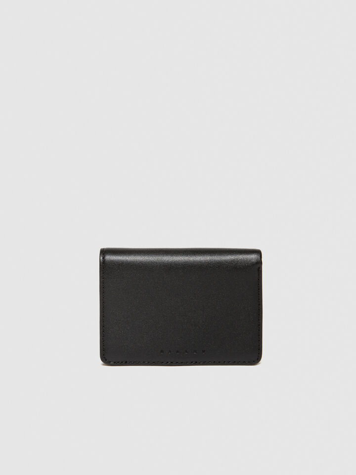 Leather card holder - null - Black | Sisley image number 2